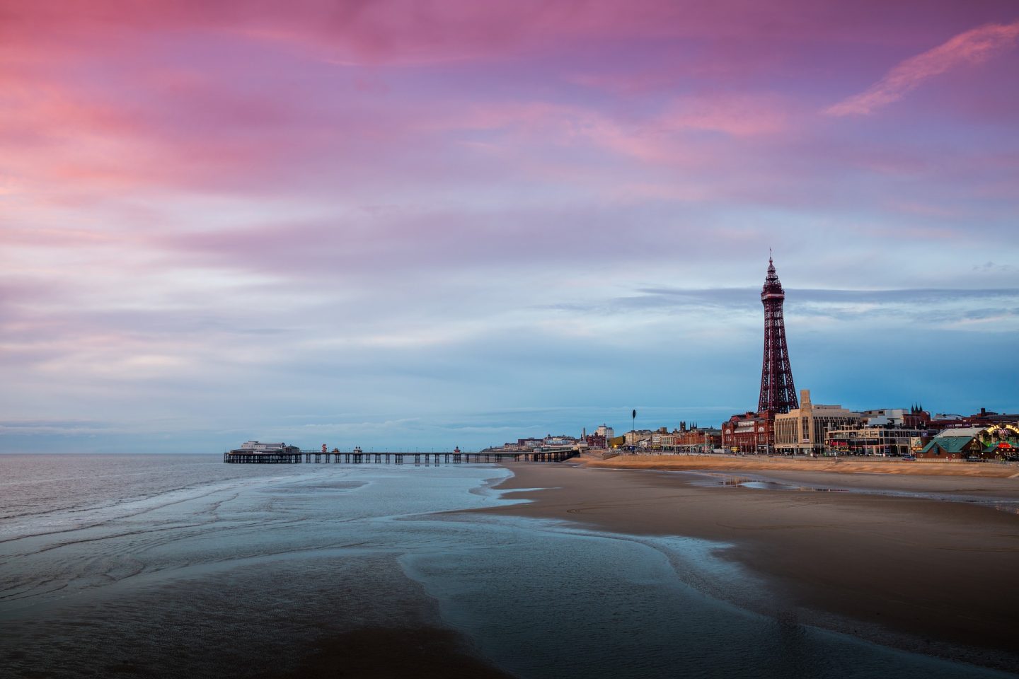 Blackpool tower at sunset