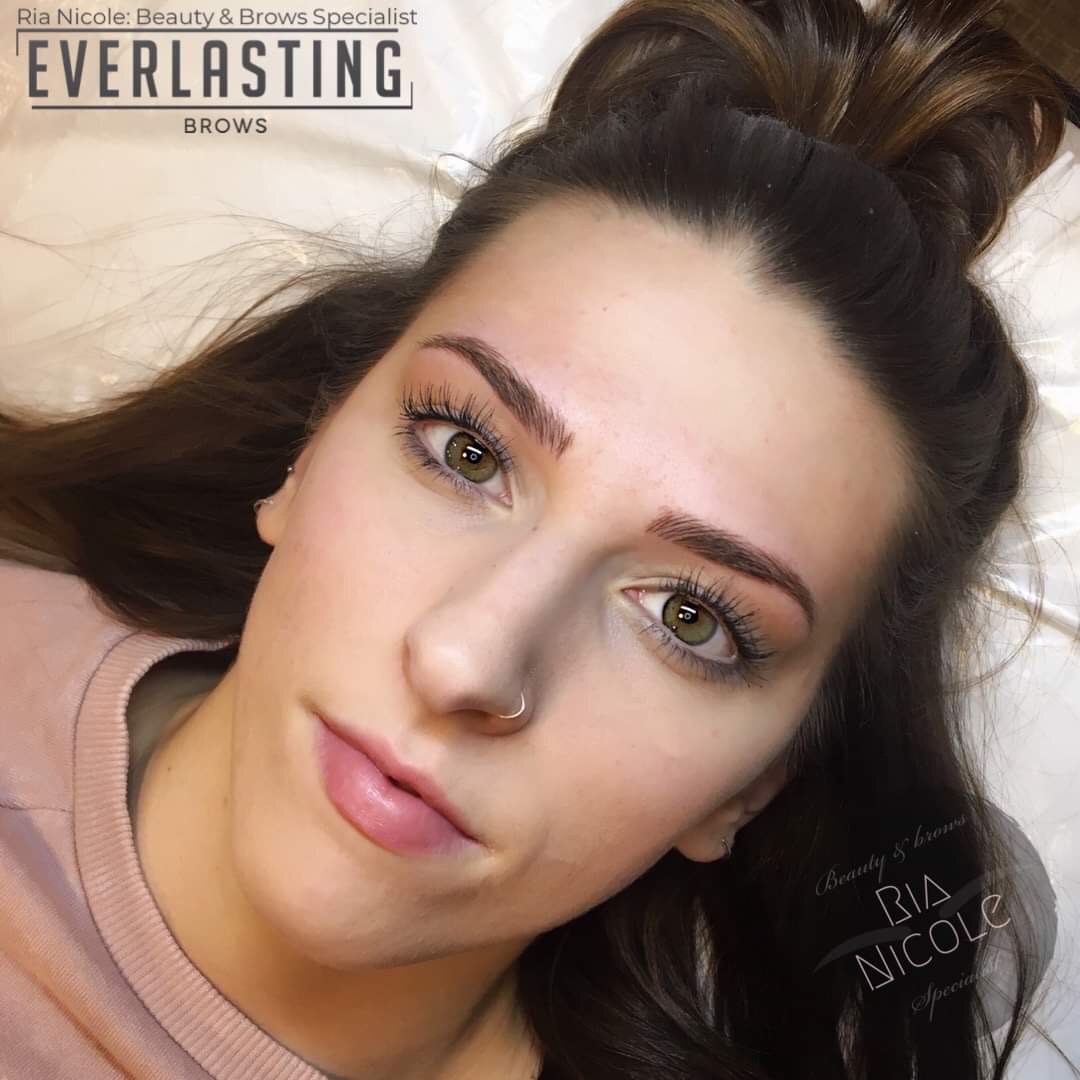 Microblading after everlasting brows