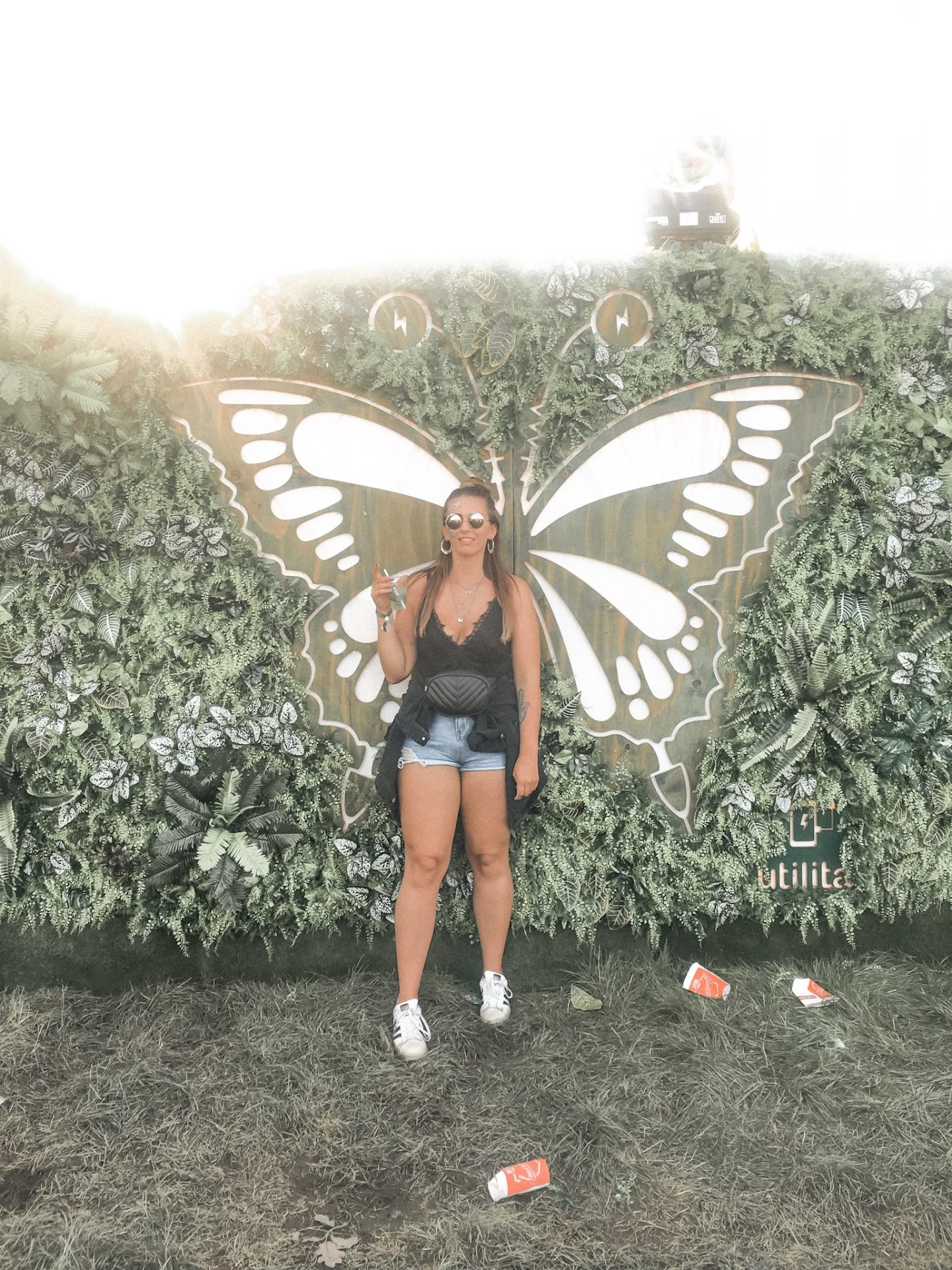 Girl at creamfields festival with wings